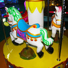 Koin Dioperasikan Merry Go Round Kiddie Rides 3 Kursi Mini Carousel Untuk TK