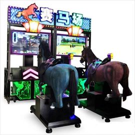 Mesin Fiberglass Kuda Balap Logam Arcade / Mesin Go Go Jockey Video Game